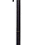 61" Bronze Metal Floor Lamp With Beige Fabric Shade