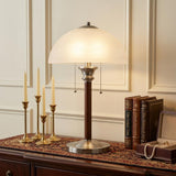 23" Silver Metal Standard Table Lamp With White Shade