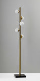 Brass Metal LED With White Glass Shade
