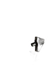 72" Black And White With White Glass Shade