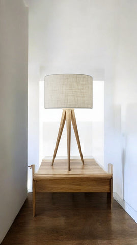 Treble Natural Wood Table Lamp