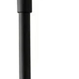 73" Black And White Torchiere Floor Lamp With White Acrylic Cone Shade