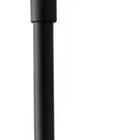 73" Black And White Torchiere Floor Lamp With White Acrylic Cone Shade