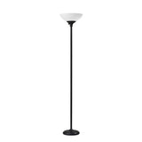 71" Black And White With White Plastic Shade