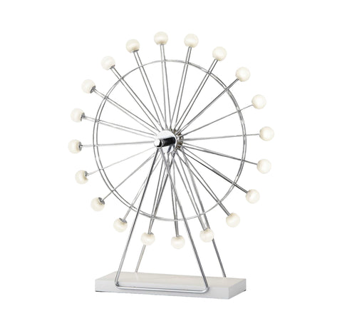 22" Off White Metal Multi Light Bedside LED Table Lamp With Off White Globe Shade