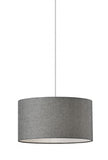 Heather Grey Fabric Shade Drum Pendant
