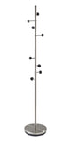 68" Brushed Steel Brushed Steel Coat Rack