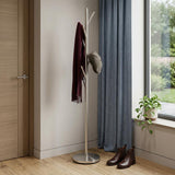 67" Brushed Steel Coat Tree Rack