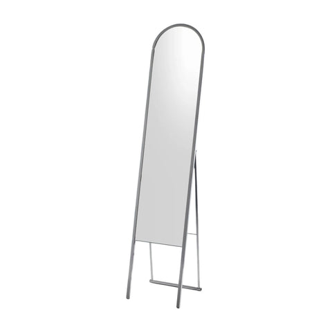 64" Silver Arch Metal Framed Freestanding Mirror