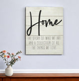 Home White Wood Metal Wall Decor