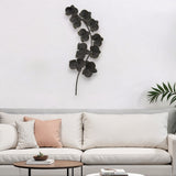 Matte Black & Gold Metal Orchids Wall Decor
