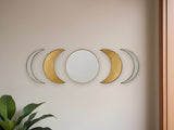 Antique Boho Moon Phase Wall Mirror