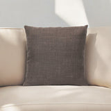 18" Brown Mocha Tweed Throw Pillow