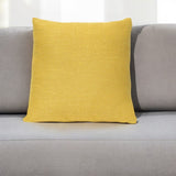 18" Mustard Yellow Tweed Textured Velvet Throw Pillow
