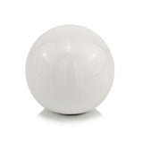 4" White Aluminum Decorative Orb Tabletop Sculpture