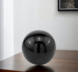 4" Black Aluminum Decorative Orb Tabletop Sculpture
