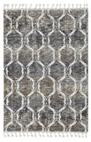 3' X 5' Gray Trellis Area Rug
