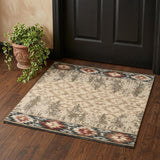 3' X 5' Beige Gray And Rust Southwestern Area Rug