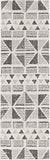 8' Ivory Geometric Runner Rug