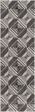 8' Gray Geometric Runner Rug