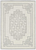 3' X 5' Gray And Ivory Wool Geometric Hand Tufted Area Rug