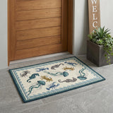 3' X 5' Ivory Abstract Handmade Indoor Outdoor Area Rug