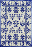 8' X 10' Eggplant Terra Cotta And Green Floral Washable Indoor Outdoor Area Rug
