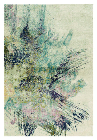 3' X 5' Ivory Abstract Area Rug