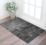 3' X 5' Gray And Dark Gray Abstract Area Rug