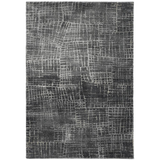 3' X 5' Gray And Dark Gray Abstract Area Rug