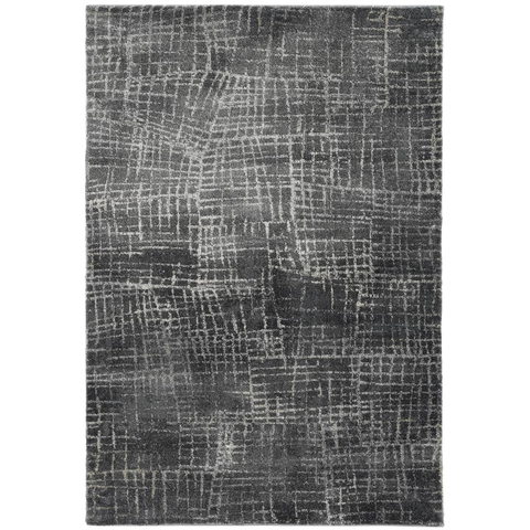 3' X 5' Gray And Dark Gray Abstract Area Rug