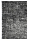 5' X 8' Gray And Dark Gray Abstract Distressed Area Rug