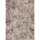 3' X 5' Ivory Gray And Brown Abstract Area Rug