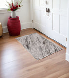 3' X 5' Ivory And Brown Geometric Area Rug