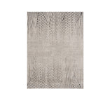 3' X 5' Gray And Ivory Geometric Area Rug