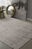 5' X 8' Ivory And Gray Geometric Area Rug