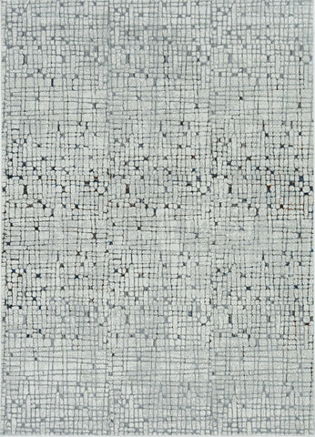 7' Gray And Black Abstract Area Rug