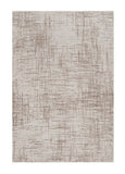 4' X 6' Ivory And Gray Abstract Distressed Area Rug