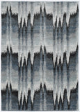 3' X 5' Ivory Blue And Gray Abstract Area Rug