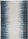 3' X 5' Ivory And Blue Abstract Area Rug