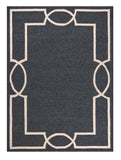 2' X 3' Gray And Ivory Handmade Indoor Outdoor Area Rug
