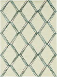 8' Cream Wool Handmade Runner Rug