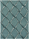8' Gray Wool Handmade Runner Rug