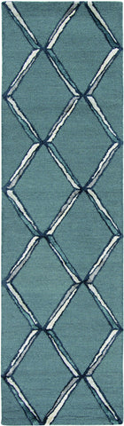 8' Gray Wool Handmade Runner Rug