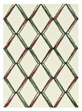 8' Gold And Ivory Wool Geometric Hand Tufted Runner Rug