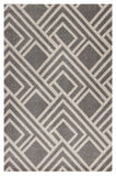 8' X 10' Teal Blue And Navy Blue Geometric Washable Indoor Outdoor Area Rug