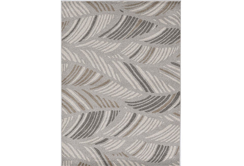 3' X 5' Beige And Brown Tropical Botanical Area Rug