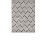 8' X 10' Teal Blue Fern Green And Ivory Geometric Washable Indoor Outdoor Area Rug