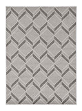 5' X 8' Gray Geometric Indoor Outdoor Area Rug
