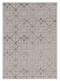 5' X 8' Ivory And Brown Geometric Area Rug